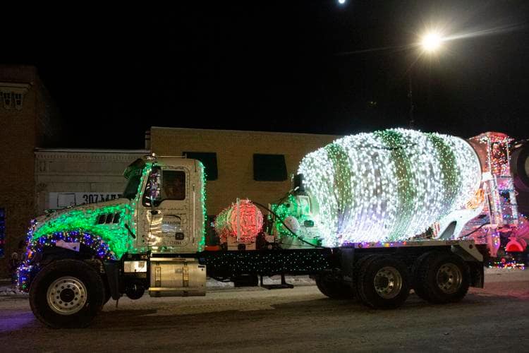Cheyenne holiday parade lights during Christmas in Wyoming 2025